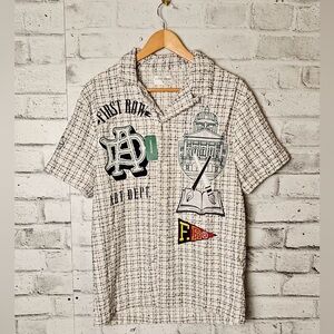 First Row Art Dept Graphic Polo Shirt Simons NWT Size S Streetwear